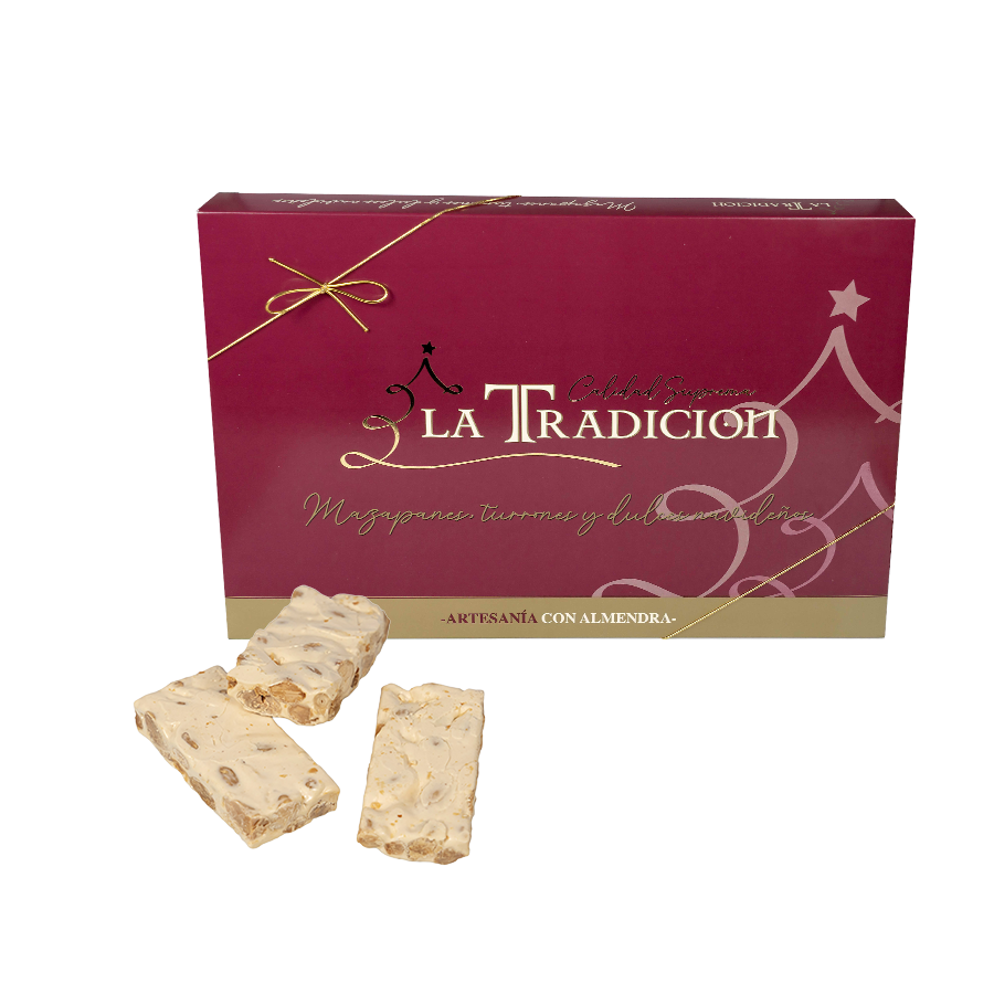 Turrón duro de almendra tipo tradicional, con 60% de almendra. Crujiente y delicioso, ideal para Navidad.