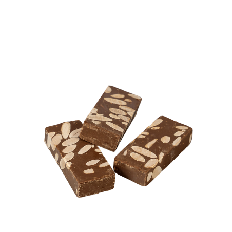 TURRON CHOCOLATE CON LECHE Y ALMENDRAS